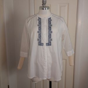 Lane Bryant 14/16 white embroidered tunic